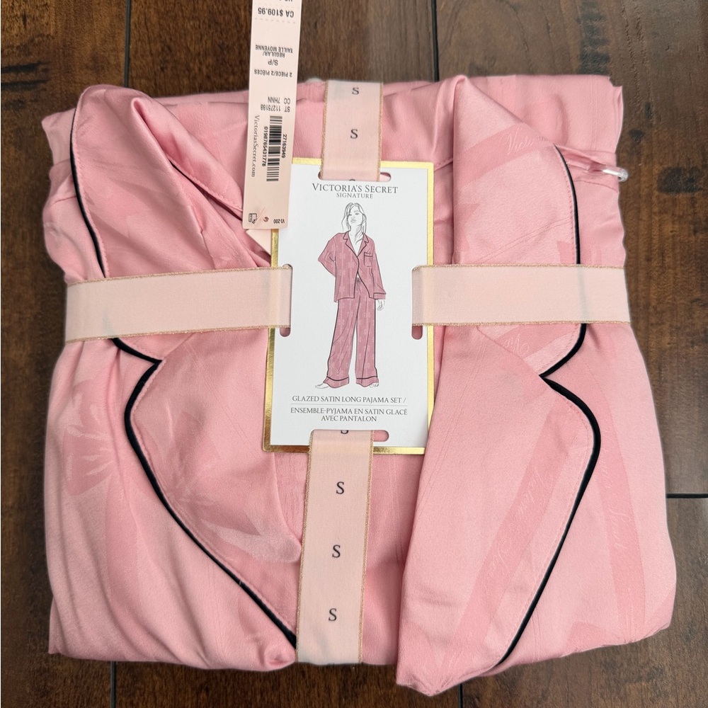Victoria's Secret Light Pink Satin Pajama Set - Picture 2 of 3